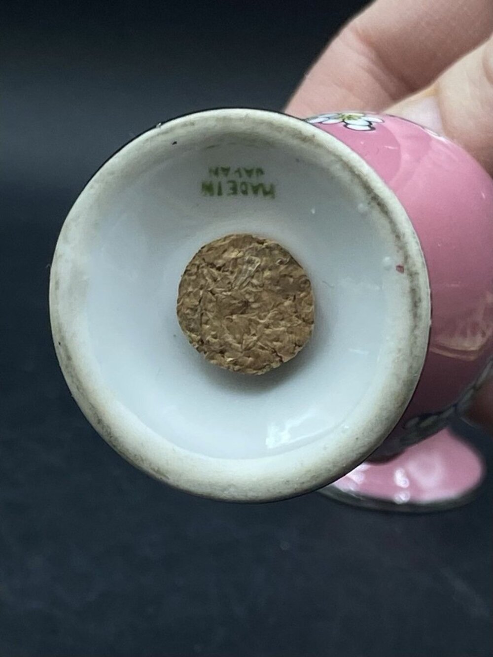 Salt & Pepper Shakers Japan Butterfly Pink Art Nouveau Cherry Blossom Porcelain - Picture 6 of 11